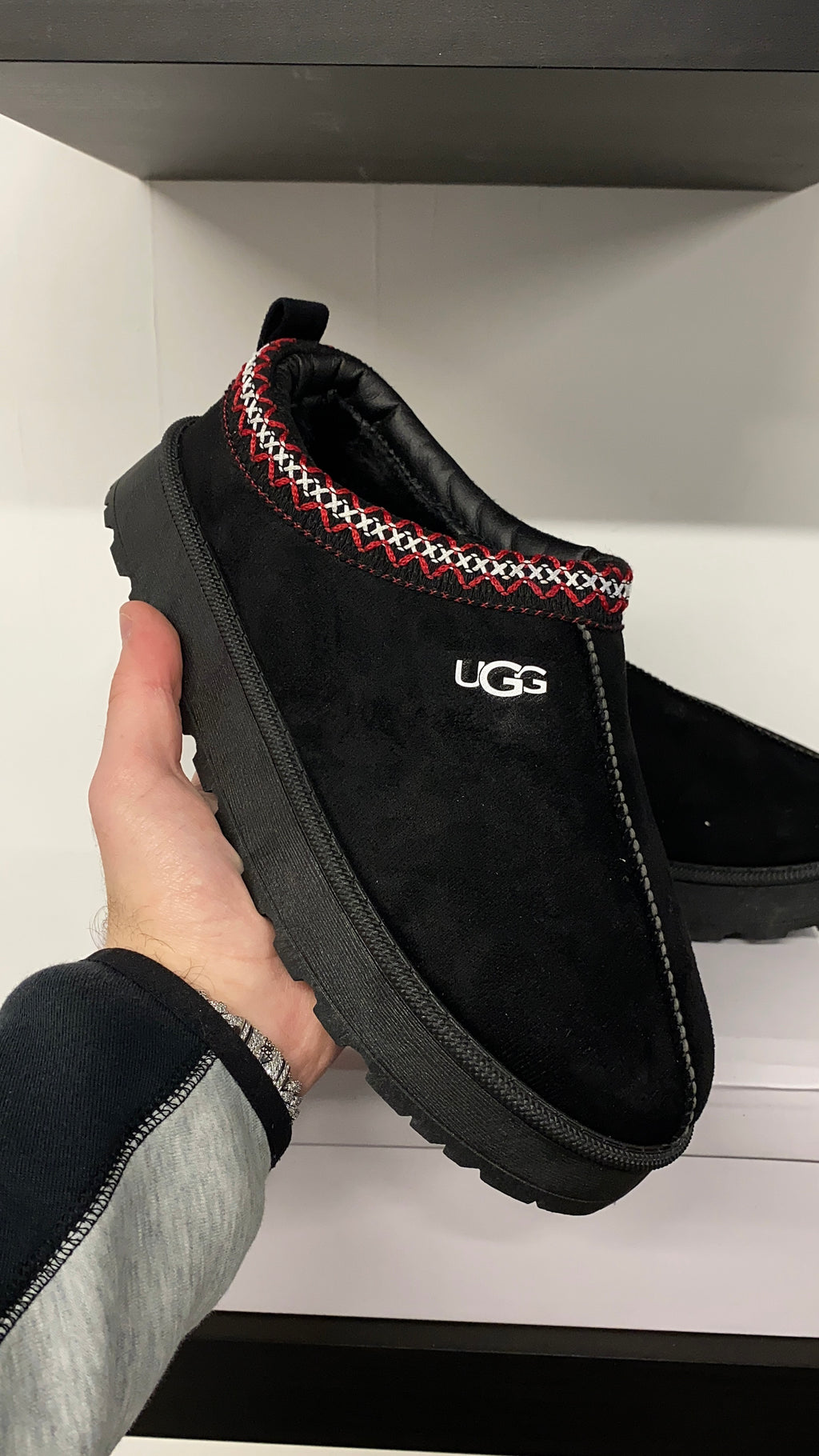 Black/Red Uggs Tasman
